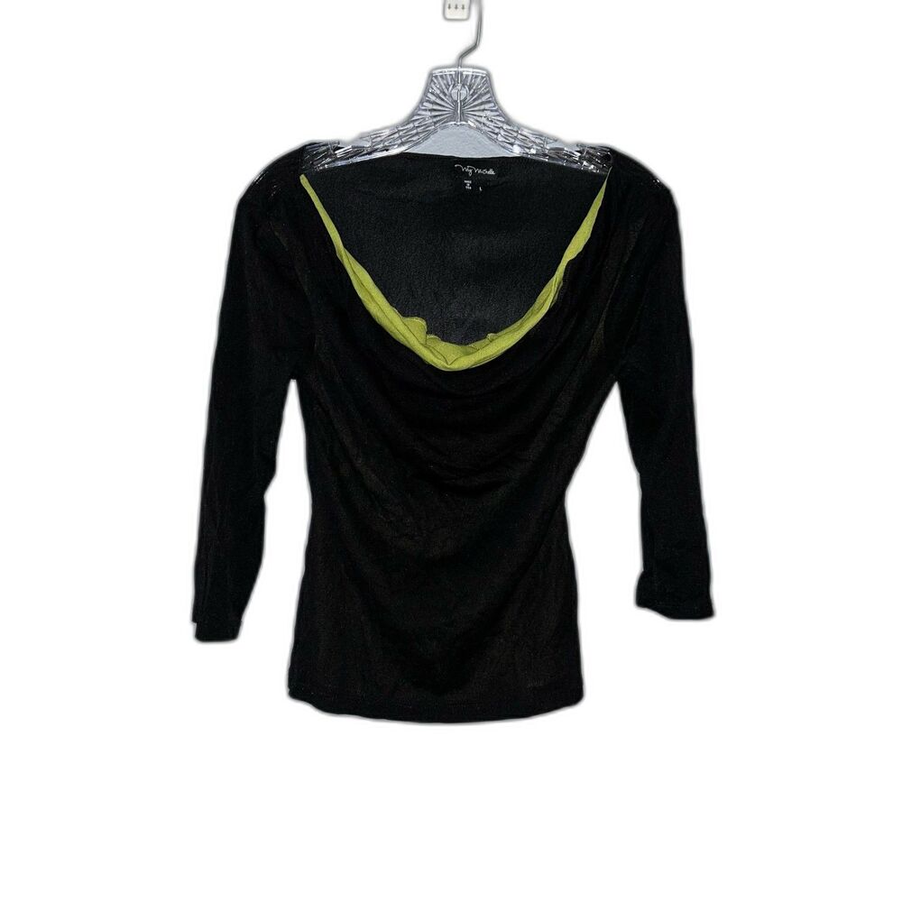 Y2K My Michelle Cowl Neck Mesh Semi Sheer Club Top